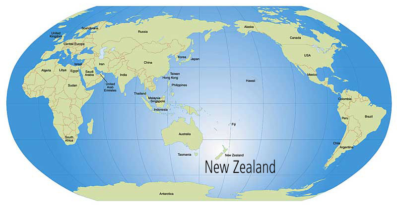 Google Maps New Zealand. Map of New Zealand