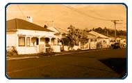 A black and white image of Elliott Street. 