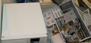 Internal parts of a computer. 