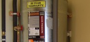 A solar hot water tank. 
