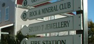 Directional signs on a post. 