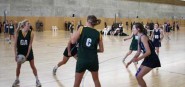 Girls playing netball. 