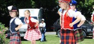 Children dressed up for dancing. 