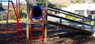 A playground slide. 