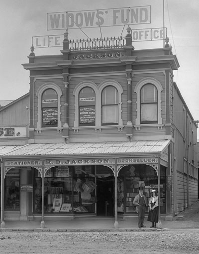 A historic image of the Widow's Life Fund Office. 