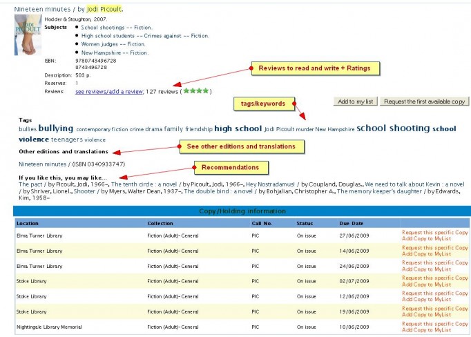 LibraryThing for libraries - sample screenshot LibraryThing for libraries - sample screenshot