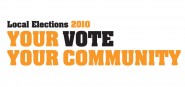 Your vote, your community election 2010 logo. 