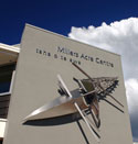 The sculpture called vessel on the Millers Acre Centre. 