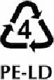 Plastics recycling symbol 4