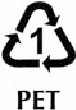 Plastics recycling symbol 1