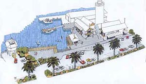 Artist's drawing of Wakefield Quay plans