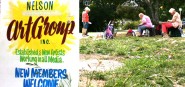 Nelson artists painting at the Maitai River